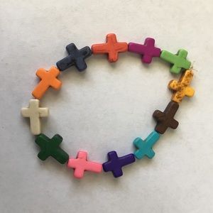 Stretchy Cross Bracelet